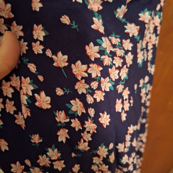 Draper James Navy / Pink Floral Wrap Dress Ladies XL NWT Boho Church  Preppy - Picture 5 of 5
